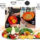 Silicone Colander, Collapsible Colander, Kitchen Food Strainer, Colander with Handles, Space-Saving Design, 2-pack