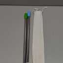 Metal Boba Straws Reusable Smoothies Straws 10" Stainless Steel Straw Angled Tips 0.5" 1/2 In Wide Straw for Jumbo Bubble Tea Milkshakes Milk Tea Tapioca Pearl With Silicone Tips Carry Bag Brush 2 Pcs