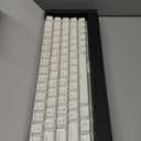 abucow 65% Mechanical Gaming Keyboard, Black Switch Wired Compact Keyboard with Blue Backlight, Swappable White Keycaps, for Windows/Mac