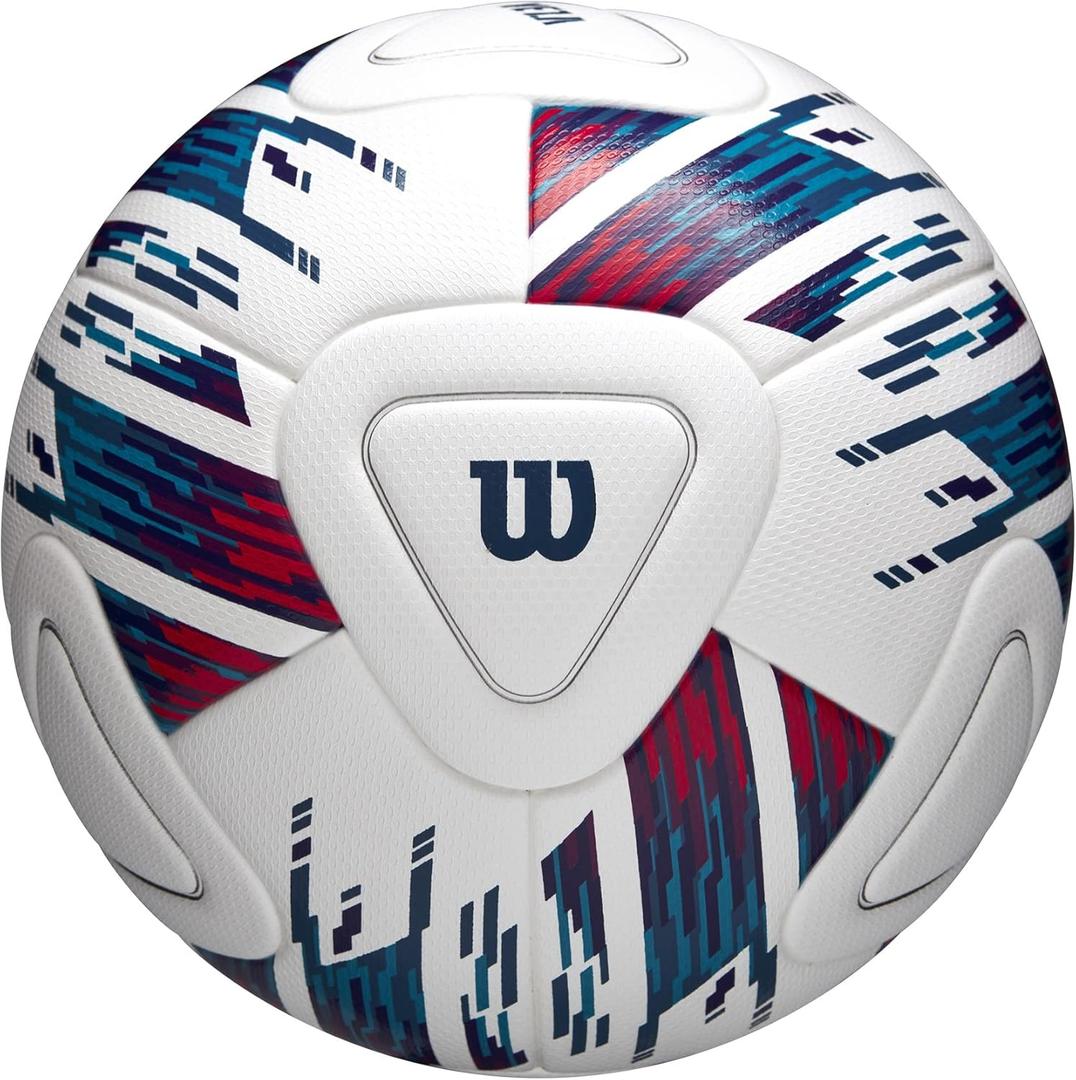 WILSON NCAA Veza Match Soccer Ball - Size 5, White/Blue/Purple
