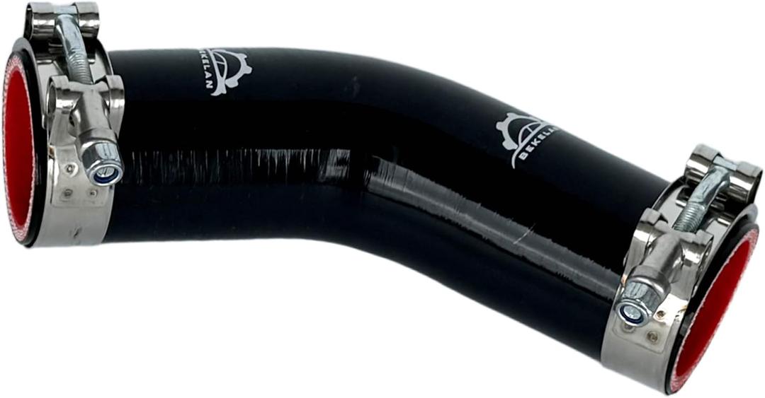 45 Degree 1.77" ID (45mm) Elbow Coupler Silicone Hose With Stainless T-Bolt Clamp - High-Temp 4-Ply Reinforced Design for Automotive Turbo/Intercooler/Intake Piping/Industrial Hydraulic