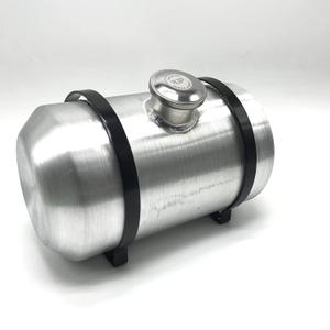 JSD 2.9 Gallons 8" x14" Aluminum Spun Round Gas Tank Fuel Cell Tank Center Fill 1/4" NPT Outlet