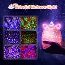 Unicorns Gifts for Girls Age 3-12: 3-in-1 Unicorn Night Light Toys for 3 4 5 6 7 8 Year Old Girl Gift with Unicorn & Star & Sea World Timer Night Projector for Kids Ages 6-8 Birthday Party Decor