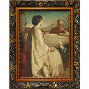Akfado Antique Gold Wood Frame for 11x14 Canvas Paintings Prints, 2.36 Wide Ornate Wall Frame for Living Room Entryway Decoration, New Home Housewarming Birthday Gift (No Front Cover & Backboard)