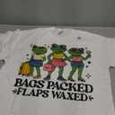 Bags Packed Flaps Waxed No Turning Back Travel Trip T-Shirt Size M