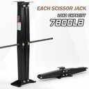 USA 1-Pack RV Scissor Jack Stabilizer 30 inch 7,800 Pound Leveling Capacity