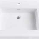 25-inch Solid Surface Vanity Top White Modern Contemporary Stone Matte