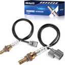 2Pcs Oxygen O2 Sensor Upstream Downstream Compatible with Honda Civic 2001-2005 1.7L Front & Rear O2 Sensor Replaces 234-4092 234-4123 D17A7