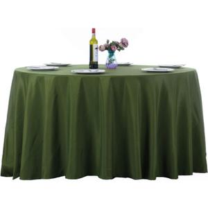 Ascoza 2pack 120 Inch Willow Round Tablecloth in Washable Polyester Fabric for Wedding/Banquet/Restaurant/Parties