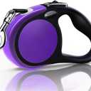 Heavy Duty Retractable Dog Leash-16ft Strong & Durable Walking Leash for S to L Dogs up to 45/115 lbs, Upgraded Lock System, Non Slip Grip, Tangle Free (Purple, Small/Medium)