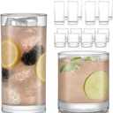 Libbey Province Tumbler and Rocks Glass Set, Elegant Drinkware Glasses Set, Dishwasher Safe Drinking Glasses Set of 16