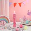 Jutom Birthday Countdown Candles Baby Shower 10 Inches Tall Birthday Pillar Candle First 1-21 Pillar Pink Annual for Girls Baby Shower Favor