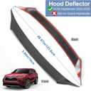Hood Shield Protector for 2020-2025 Toyota Highlander Accessories, Carbon Fiber Bug Guard Deflector Exterior Front Grille Hood Cover Front Bumper Spoiler Hood Bonnet Deflector for Highlander