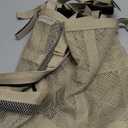 Car Ceiling Cargo Net with 2 Pockets,31.5"x21.6" Overhead Storage Mesh Organizer for SUV and Mini Van,Double Car Net for Road Trip Essentials,Camping Gear,Vehicle Roof Storage,Beige