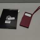 Wallet Case for iPhone 17 Series with Wrist Strap - PU Leather Folio Flip with Credit Card Holder & Kickstand, Protective Cover (Red, for iPhone 17 Pro Max)