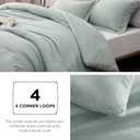 Bedsure Queen Comforter Set - Sage Green Comforter Queen Size, Soft Bedding for All Seasons, Cationic Dyed Bedding Set, 3 Pieces, 1 Comforter (90"x90") and 2 Pillow Shams (20"x26"+2")
