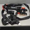 RASTP 4 Point Safety Harness Set with Ultra Comfort Heavy Duty Shoulder Pads,(Pack of 1) (Black)