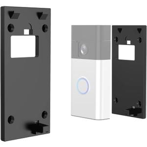 No-Drill Doorbell Mount Compatible with Most Video Doorbell, Strong Adhesive Doorbell Mounting Plate Holder Bracket Accessories for Apartment Rentals Office