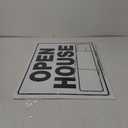 Hillman 840062 Open House Sign with Space for Fill In includes H-Wire Frame Mounting Bracket, White and Black Corrugated Heavy Duty Plastic, 20x24 Inches 1-Sign