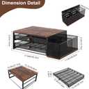 Coffee Bar Organizer, 60 Capacity K Cup Organizer for Countertop, 2 Tier Sliding Coffee Pod Storage Drawer with Disposable Cup & Lid Holder, Black