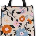 Kate Spade New York Portable Soft Cooler Lunch Bag, Thermal Tote with Insulated Interior Lining and Storage Pocket, Lunch Tote for Women, Floral Garden (One Size)
