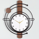 Axioglo Wall Clock, Silent Non-Ticking, Wood and Iron Frame Design, Easy to Hang, Rustic Decorative Clock for Living Room, Bedroom, Office, Gift-Ready