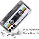 FAteamll Case for Galaxy S22 Shockproof Scratchproof with TPU Soft Bumper Retro Cassette Tape Case Compatible with Samsung Galaxy S22