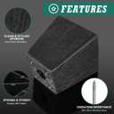 4 inch Black Plastic Furniture Legs, Screw-in Couch Legs Square Sofa Legs Replacement Legs for Furniture Couch Table Sofa, Pack of 4