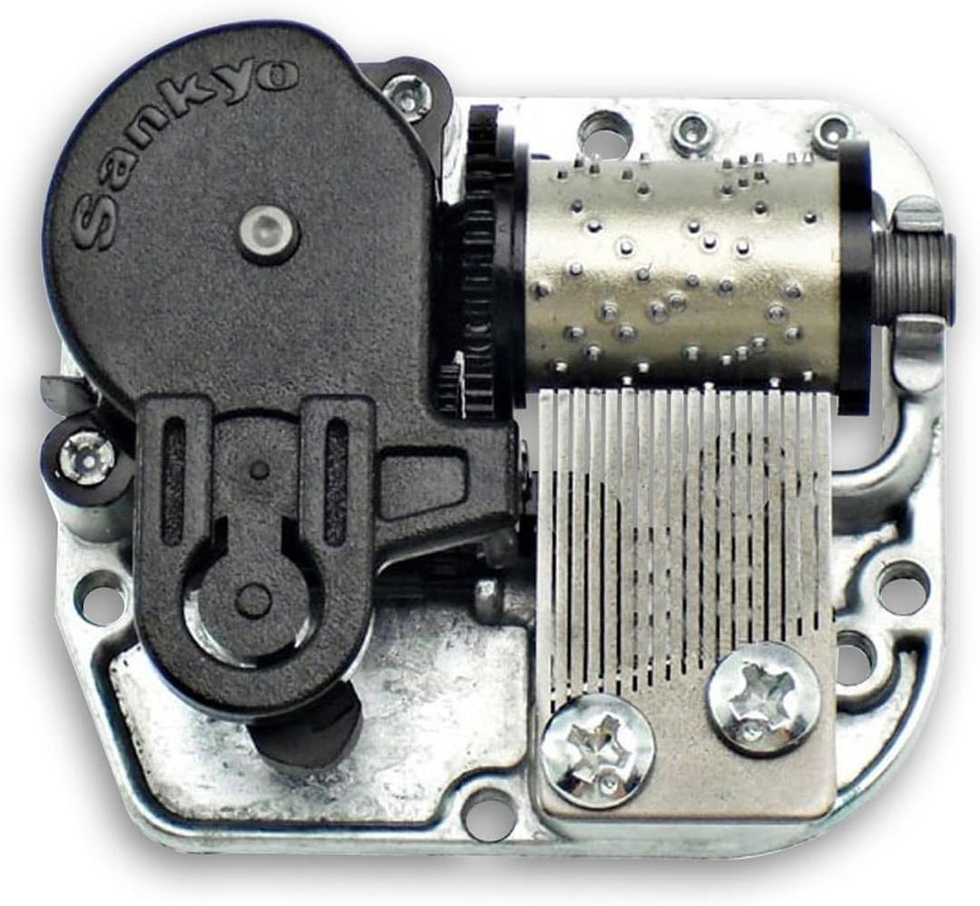BinkeGG Play (Santa Claus is Coming to Town) Music Box Spare Part Grey Wind Up Sankyo Musical Movement for DIY Music Boxes (65 Tunes Option)