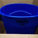 Rubbermaid Commercial Products BRUTE Heavy-Duty Round Trash/Garbage Can, 20-Gallon, Blue, Outdoor Waste Container for Landscapers/Construction/Restaurants/Back of House/Offices/Warehouses