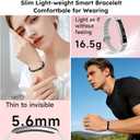 Smart Bracelet Fitness Tracker Heart Rate Monitor Sleep Activity Tracker Step Counter Calories Pedometer Waterproof Slim Thin Health Band for Women Ladies Men, Free App, 2 Bands