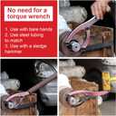 11.8 Inch Heavy Duty Gland Nut Wrench Set | Adjustable Spanner Wrench for 2-9" Hydraulic Cylinders | Includes 5/32", 1/4", 5/16", 3/8" Pins & Gloves