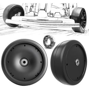 2Pack 8.6''/22CM Solid Rubber Tires for Power Wheels Electric Drift Crazy Cart Front Wheel Upgrade,1.2cm/0.47in Aperture Go Kart Tires for Kids Ride on Toys Car Replacement Parts(8.6inch tires)