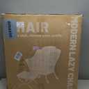 HollyHOME Lazy Chair with Foldable Ottoman, Accent Comfy Lounge Armchair and Folding Footrest Stool, Leisure Sofa Reading Chair and Footstool for Living Room, Bedroom, Dorm,Blue