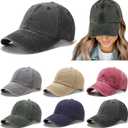 5/6 Packs Vintage Washed Plain Baseball Cap Distressed Dad Golf Hat for Men Women