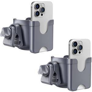 Guiseapue 2-Pack Cup Holder for Walker: Wheelchair Cup Holder for Seniors and Adults, Rollator Wheelchair Walker Accessories, Bottle Drink Holder for Rolling Walker, Mobility Scooter