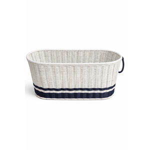 GRANNY SAYS Toilet Paper Storage, Toilet Paper Basket for Bathroom, 6 Mega Rolls Organizer Free Standing, Wicker Basket for Bathroom Storage, Butter Milk (15"L x 6" Wx 9"H (No Lid))