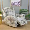 Oversize Recliner Chair Cover for Large Recliner Sofa Slipcover 1 2 3 Seat Reclining Cover Anti Slip Loveseat Recliner with Pocket Furniture Protector (L,1 seat (4pcs))