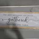 YWJKWLGS Dining Room Wall Decor Art 32x12 Inch Kitchen Sign The Best Memories Are Made Gathered Around The Table Large Rustic Farmhouse Wooden Framed Wall Hanging (Wood)
