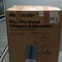 MAXLANDER 15-Amp Electric Wood Chipper Shredder, 1.78-Inch Cutting Capacity, 15:1 Reduction Ratio, Yard Mulcher with 50L Collection Bin, Corded Garden Shredder for Branches & Twigs