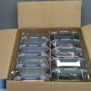 KOMUEE 10 Packs 30 oz Glass Meal Prep Containers,Glass Food Storage Containers with Lids,Airtight Lunch Bento Boxes,Microwave,Freezer and Dishwasher,Gray