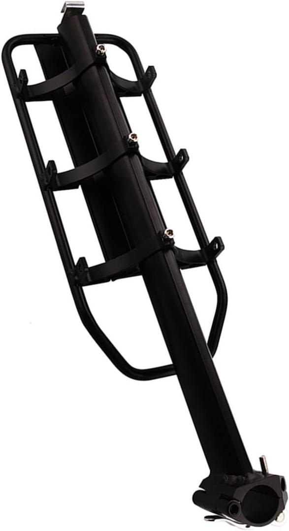 Bike Carrier Rack Rear Heavy Duty Aluminum Alloy Retractable Seatpost Rack for Mountain and Electric Bicycles Fits Rods Up to Load Capacity Easy Installation with Random Color