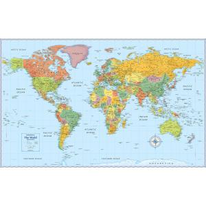 Rand McNally Signature Edition World Wall Map – Laminated Rolled