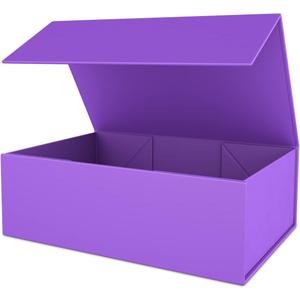 Purple Gift Box 10" x 6" x 3" with Magnetic Closure Lid Gifts Boxe for Presents,Bridesmaid Gift Boxes,Cute Box,Birthday Gift Boxs,Luxury for Gifts Packaging, Magnetic Gift Box for Wrapping Gifts (Purple)