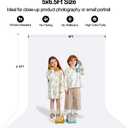 5X 6.5 Ft White Backdrop Photography, White Screen Photo Booth Backdrop for Photoshoot, Party and Video, Photo Background for Product, Portrait, Video Recording