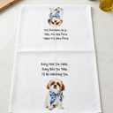 Every Meal You Make Every Bite You Take Funny Kitchen Towels Dish Towel 16x24 Inches, Dogs Gifts for Dog Owner Lovers, Shih Tzu Paws Absorbent Dish Tea Towels for Bathroom Decor
