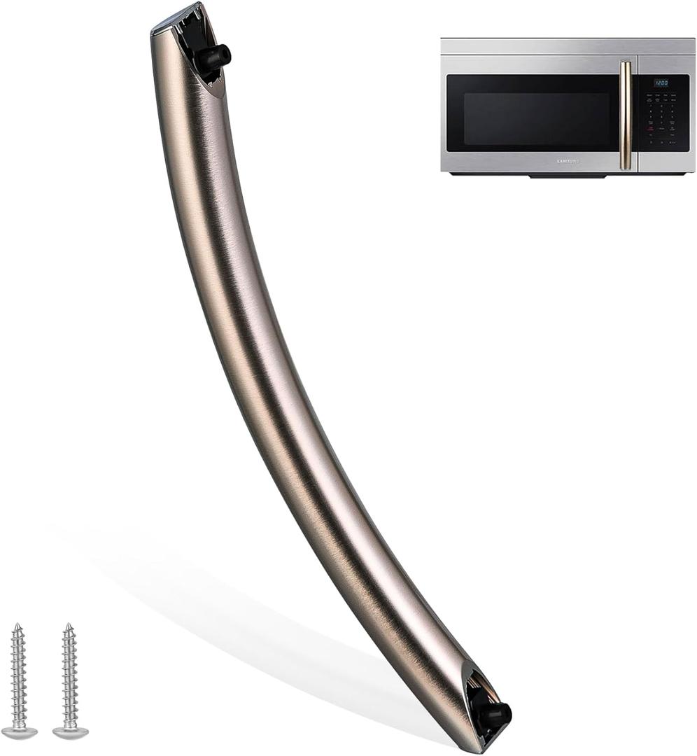 Upgraded ME16A4021AS Microwave Door HandleDE94-04313F Compitable with sam-Sung ME16A4021AS Microwave, Especially for ME16A4021AS/AA Microwave Oven Door Handle Replacement, Alloy Material