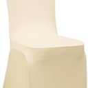 WELMATCH Champagne Spandex Chair Covers - 50 PCS Banquet Wedding Events Party Universal Decoration Stretch Elastic Chair Covers Good (Champagne, 50)