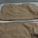 Blau Marité Set of 2 Decorative Throw Pillow Covers Cushion Cases. Soft Velvet. Contrast Pipping Edge Filling Not Included. (18x18 In, Camel/Beige)