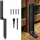 Fence Post Repair Kit Heavy Duty – Steel Fence Post Anchor for Leaning or Broken Posts, Ground Stake Stabilizer Support with Screws & Tool, 33 Inch (Pack of 1/2 / 4)